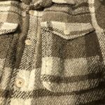 ZARA  plaid shacket jacket tan brown women’s size large button up‎ wool blend Photo 3