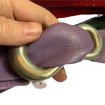 Vintage dark‎ lavender genuine Leather belt with silver Hardware Purple Photo 0