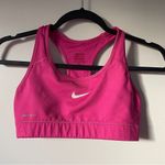 Nike Pro Dri Fit Workout Sports Bra sz XS Hot Neon Pink Running Yoga Racerback Photo 1