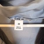 Bar III  Women's Balloon Long Sleeve Blouse Satin Pullover Light Gray Size 3X Photo 5