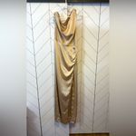 Show Me Your Mumu  Women’s Small Satin Jodie Dress Asymmetrical Slit Bridesmaid Photo 2