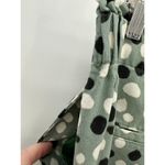 Ann Taylor  Pants Women MEDIUM TALL Green Black White Polka Dot Easy Ankle Photo 6