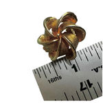 Vintage Gold Tone Ribbon Bow Clip Earrings Photo 6