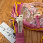 For Love & Lemons  Plumeria Bouquet Bra Pink Multi-Color XSmall NEW WITH TAGS Photo 9