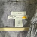 C&C California C & C California Womens 100% Linen Gray Long Sleeve Dress Tunic Size S Coastal Photo 1