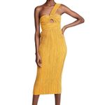 Alice McCALL  Dress Power Lady Pleated One‎ Shoulder Midi in Sunset Yellow Size 4 Photo 13