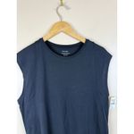 Frame  Womens Large Le Mid-Rise Muscle Tank Top Black Capped Sleeves NWT Photo 1