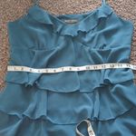 Bisou Bisou by Michele Bohbot teal ruffle spaghetti strap tank top size 8 Photo 13