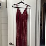 Anthropologie  Velvet V-neck Mulberry Dress Size 4 Photo 2