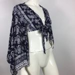 Raga  Cropped Wrap Top Handkerchief Sleeves Photo 4