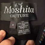 Moshita Coutrure Open front swing dress with rainbow sequine formal 12 Black Photo 3