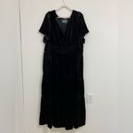 Anthropologie  Black Velvet Maxi Dress Photo 4