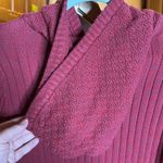 DKNY  JEANS Red Purple Pullover 1/4 Zip Knit Hoodie Size Large Photo 8