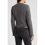 Rag and Bone  Carmen Fringe Tweed Jacket Black Multi Size 14 NWT Edgy Work Office Photo 11