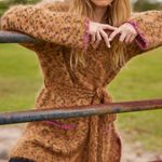 Lisa Todd limited edition luxurious mohair cheetah Print Belted cardigan NEW Brown Size M Photo 0