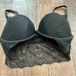 PINK - Victoria's Secret PINK VICTORIA’S SECRET Date Super Push black lace bra, size 34DD Photo 2
