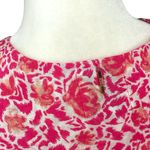 MISA Los Angeles Pink Floral Button Front Midi Dress Puff Sleeve L Made In USA Photo 11