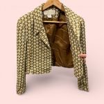 Doncaster Cute vintage 80s-90s silk tweed olive chartreuse mcm crop blazer  Photo 1