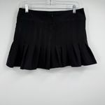 Womens Black Pleated Button Mini Skirt 8 Gothic Fairygoth Grunge Punk Preppy Photo 2