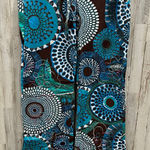 Retro Watcher Psychedelic 70s Cotton Low Rise Flare Pants Y2K Blue Festival 34 Size M Photo 0