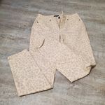 Isaac Mizrahi  LIVE! Cream and Beige Leopard Jeans Size 4 Photo 0