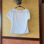 Live in the Moment  Elegant White Short Sleeve Women's Top Photo 1