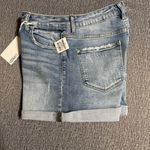 Vervet Sienna Super High Rise Denim Shorts Blue Photo 3