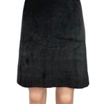 Aritzia Babaton Black Faux Suede High Waisted Pull On A Line Mini Skirt Size 8 Photo 0