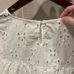 J.Crew Cute white cotton breezy  eyelet top lined boho preppy coastal beach Photo 5