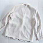 Good American  Luxe Suiting Boyfriend Blazer Ivory White Photo 9