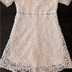 Womans Mocha Elegant Casual Skirt Cream White Dress Size Small Photo 2