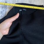 ZARA Flared Pants Leggings – Black, Side Slit Hem, Stretch Fit Photo 2