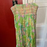Lilly Pulitzer Vintage 1990s Smocked Tropical Print Hawaiian Midi Dress Photo 12