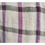 Jeff Rose Linen Button Up Shirt Plaid Check Italian Designer Womens Tan Size L Photo 1