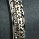 Women’s vintage dainty silver flower patterned bangle bracelet one size‎ Photo 2