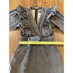Anthropologie Alexia Magali Pascal Denim Carbon Mini Dress Ruffle belt accent 6 Black Photo 4