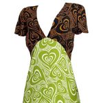 LISA SAYS GAH Grace Dress, Brown & Green Wild Hearts, Small Photo 6