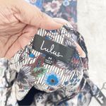 Lulus  Lullaby Womens Multi Print Floral Midi Dress Side Slit in Blue Size Medium Photo 4