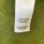 Cato  Women Tunic Top 18/20 Olive Green Relaxed Button Up Sheer‎ Gauze Workwear Photo 7