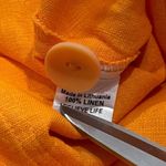 Flax  by Jean Engelhart Orange Linen Artsy Lagenlook Lightweight Jacket Size M Photo 6