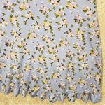 SO Imperfect floral mini dress stretchy short sleeved ruffle hem sundress  large Photo 3