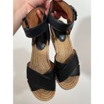 Coach Espadrille Wedges Primrose Raffia Leather Sandals Size 8.5 Women Photo 2
