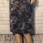 Vintage 1980s Von Mozart Velveteen Paisley Fern Print Pencil Skirt M Size M Photo 3