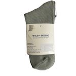 Wild Indigo Crew Slouch Socks 3 pairs White Beige Sage Shoe Size 4 Photo 3