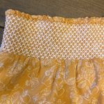 Hinge  yellow floral midi skirt elastic waist size XS lined‎ Photo 2