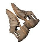 Vince Camuto Women's Sz 7.5 Pamelle Boot Tan Taupe Nubuck Sliced Leather Cutouts Photo 6