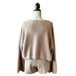 Nordstrom 4th & Reckless Kairo Bouclé Sweater Lounge Set Tan Small | Cozy Bell Sleeve Photo 3