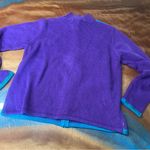 Heirloom Collwctible Christmas Cats holiday zip front Cardigan XL sequins Purple Photo 8