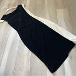 Lauren Ralph Lauren Ruched Dress slinky midi womens Black Cream (size 4) formal Photo 3