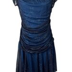 Taboo Vintage 90s Y2K Sparkly Mesh Dress Asymmetrical Hem Fairy Whimsigoth Midi Photo 0